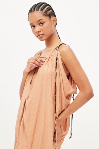 Gedrapeerde Jurk Nude