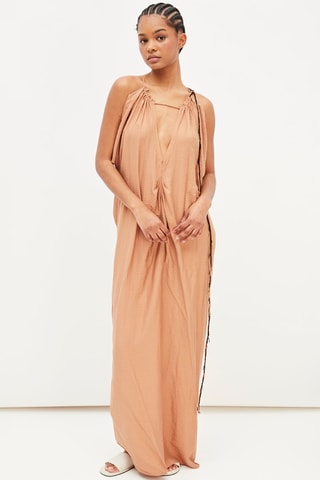 Gedrapeerde Jurk Nude