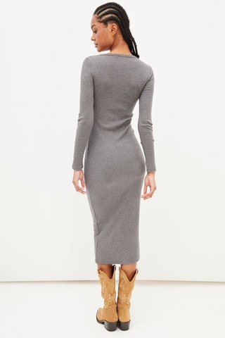 Nauwaansluitende Jurk Grijs