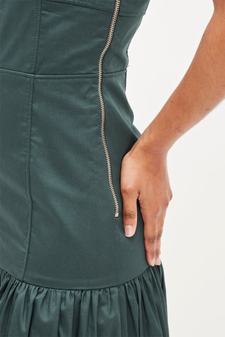 Strapless Jurk Donkergroen