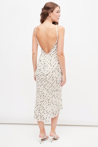 Midi-jurk Ecru en Zwart