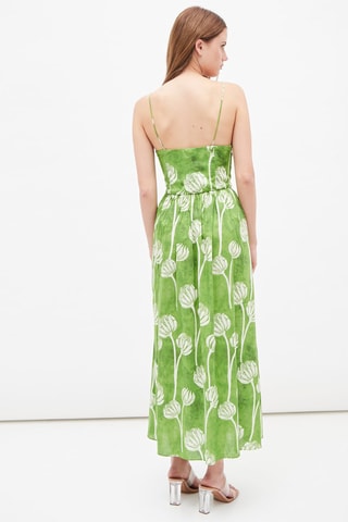 Midi-jurk Groen en Wit