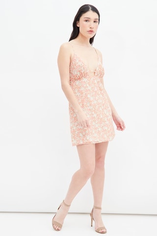 Rechte Jurk Wit en Roze