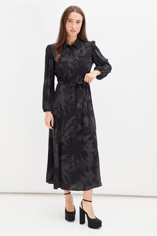 Lange Jurk Zwart en Donkergrijs