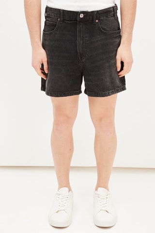 Spijkerbermuda Zwart