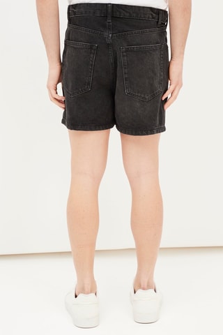 Spijkerbermuda Zwart