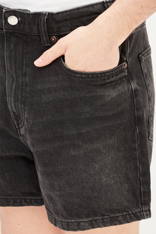 Spijkerbermuda Zwart