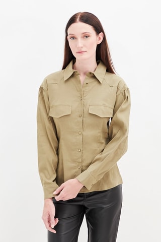 Linnen Blouse Kaki