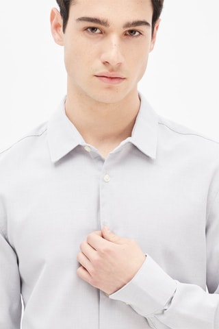 Overhemd Regular Fit Model Lichtgrijs