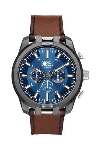Leren Quartz Horloge Split - Bruin