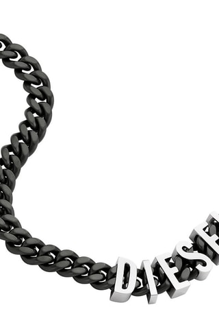 Ketting - zilverkleurig en zwart