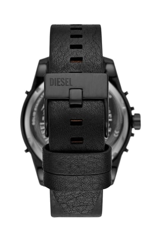 Leren Quartz Horloge - Zwart en Rood