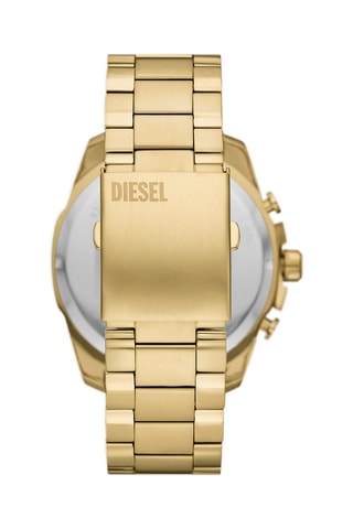 Roestvrijstalen Quartz Horloge - Chronograaf - Goudkleurig en Rood