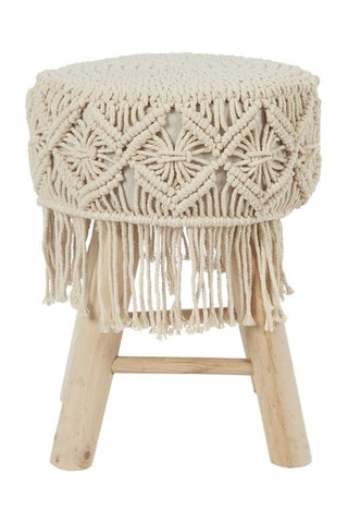 Banco Boho Bege e natural