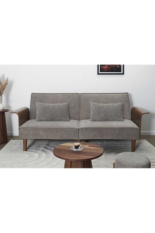 Sofá convertível Scott - Toupeira e castanho
