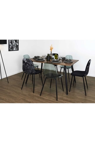 Mesa extensível Forest First Imitação de madeira e preto