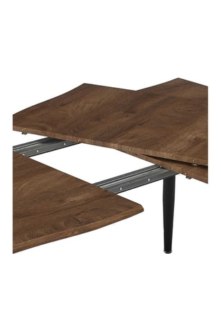 Mesa extensível Forest First Imitação de madeira e preto