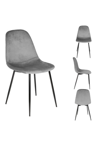 4 cadeiras Giulia - 
Cinzento-escuro