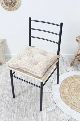 Almofada para cadeira reversível - 40 x 40 cm - Castanho 