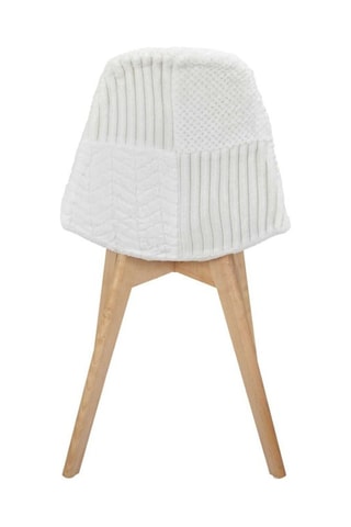 4 cadeiras - Natural e branco