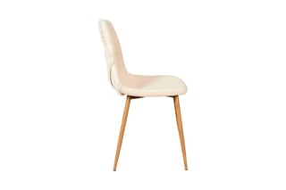 4 cadeiras Faro Mirage - 
Creme e castanho