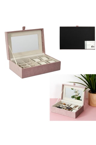 Guarda-joias e relógios Rosa e branco