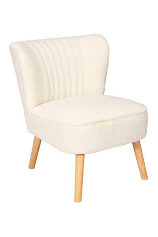 Cadeirão Erika Hygge - Natural e branco - Revestimento bouclette