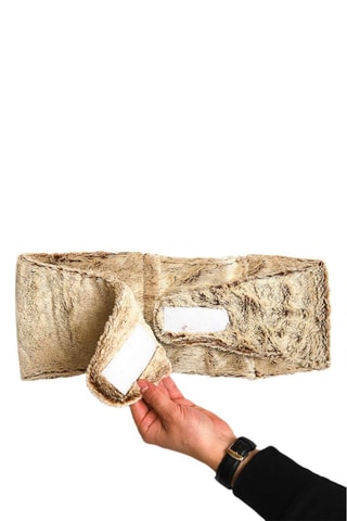 Cinto para lombares com pérolas de cerâmica - Castanho-claro