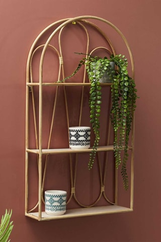 Prateleira de parede decoração Java - 40 x 96 x 12 cm - Castanho