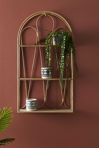 Prateleira de parede decoração Java - 40 x 96 x 12 cm - Castanho