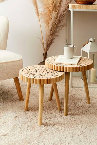 Mesa de centro encaixável Rondin - 
Natural