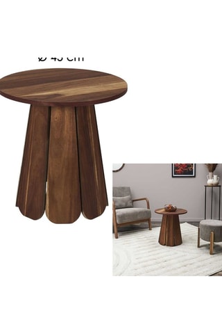 Mesa de apoio Gigogne - Castanho