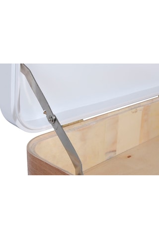 Mesa de cabeceira Natural e branco