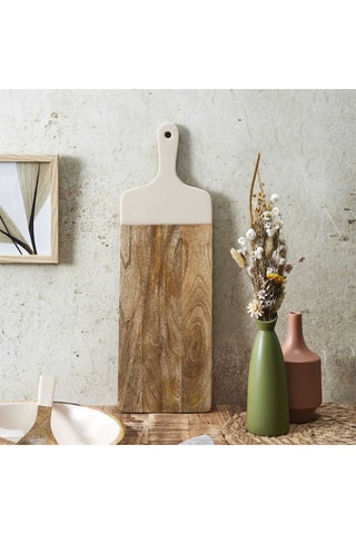 Tábua de serviço em madeira de mangueira - 58 x 2 x 19 cm