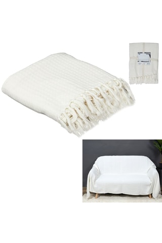 Manta de sofá Marfim - 170 x 250 cm