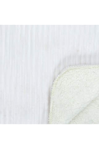 Manta Sherpa Creme e branco - 180 x 220 x 6 cm