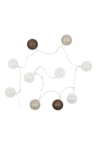 Grinalda luminosa 10 LED - Branco, bege e castanho 