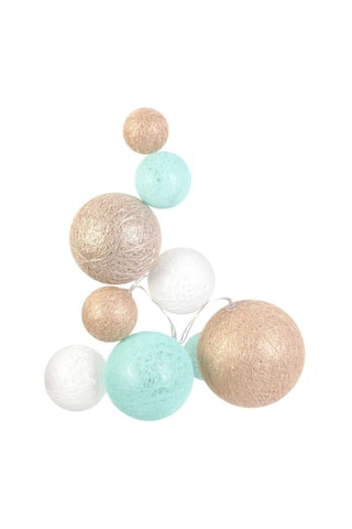 Grinalda luminosa 10 LED - Branco, azul e castanho 