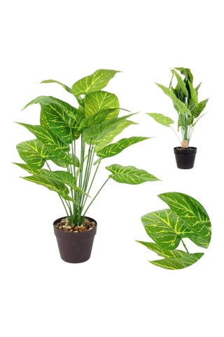 Planta artificial - Modelo aleatório - 12,8 x 12,8 x 55 cm