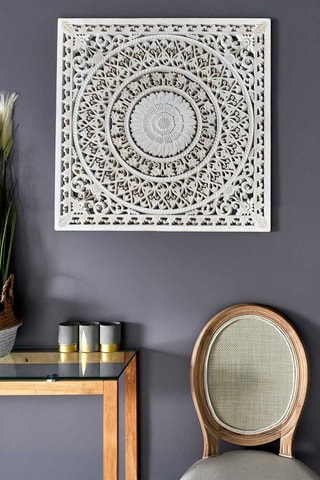 Decoração de parede Branco - 80 x 8,50 x 81,51 cm