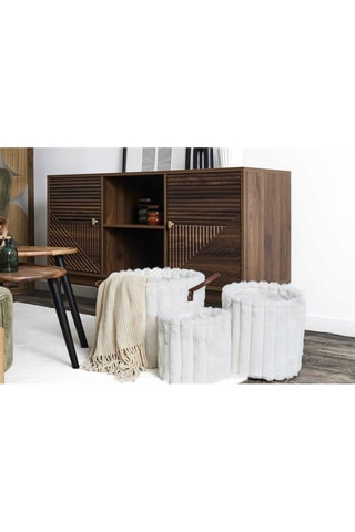 3 cestos de arrumação - 30 x 30 / 25 x 25 / 20 x 20 cm - Branco