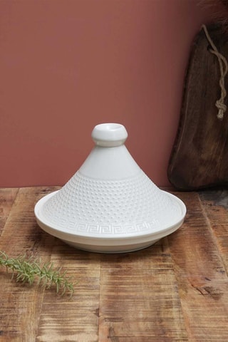 Tajine de cerâmica e porcelana - 32 x 3 x 18 cm