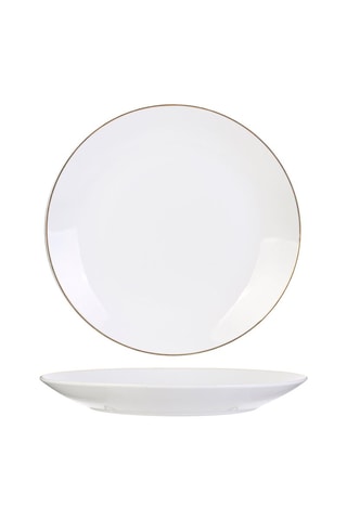 6 pratos rasos em cerâmica e porcelana - 26 cm