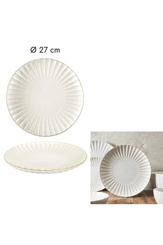 6 pratos de grés Vlora - 27 cm