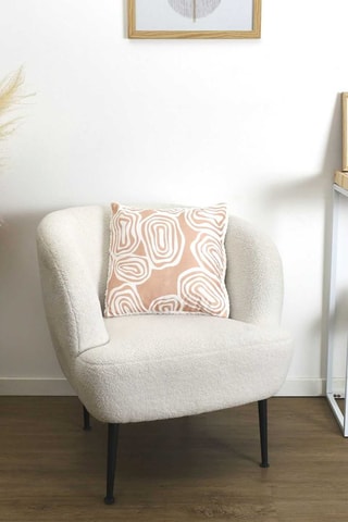 Almofada - Branco e bege - 40 x 40 cm