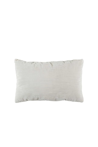 Almofada de veludo - Branco - 30 x 6 x 50 cm