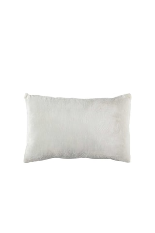 Almofada de veludo - Branco - 30 x 6 x 50 cm