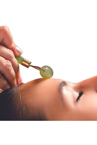 Rolo de jade para massajar Verde e dourado - Cor aleatória