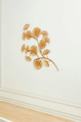 Decoração de parede Fleur 52 cm - Dourado