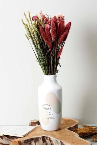 Vaso de cerâmica Poésie Branco - 29 cm